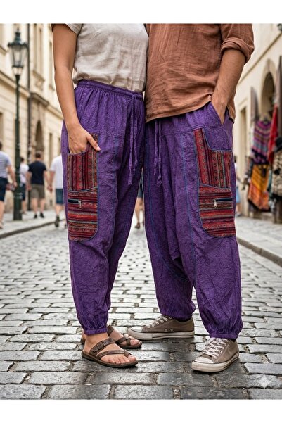 AYASOFYA OTANTIK Unisex Nepalese Ethnic Authentic Cargo Pocket Casual Bohemia...