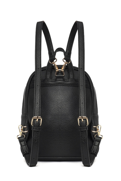 Derimod Genuine Leather Black Backpack Purse Chain Detail Women’s Bag Huanying Shiyong Deligaopiju Black Leather Mini Backpack  main image 3