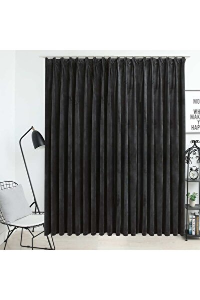 Concept Κουρτίνα φόντου που Αδιαφανές , ανθρακί, 290 x 245 εκ., Βελούδο, με γ...