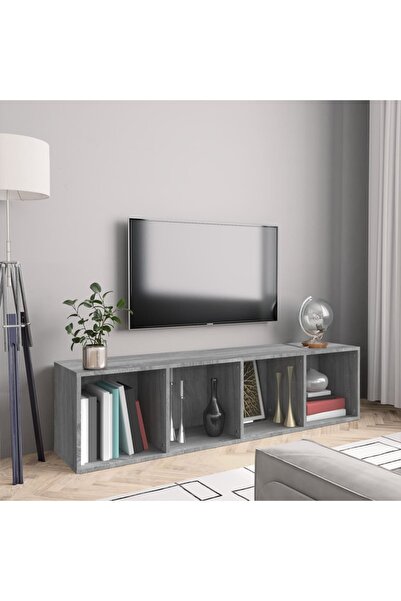 Concept Βιβλιοθήκη/ντουλάπι τηλεόρασης, γκρι sonoma, 143x30x36 cm, επεξεργασμ...