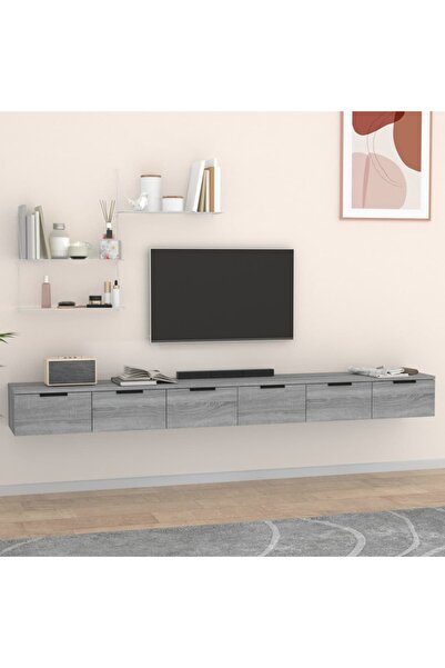 Concept Ντουλάπια τοίχου, 2 τεμ., γκρι sonoma, 102x30x20 cm, ξύλο