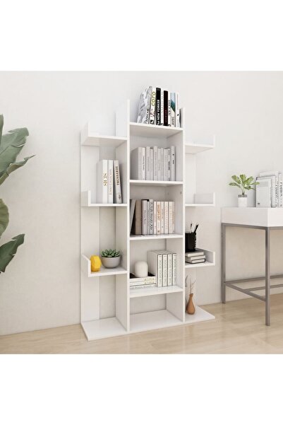 Concept Bibliotecă, alb, 86x25,5x140 cm, PAL