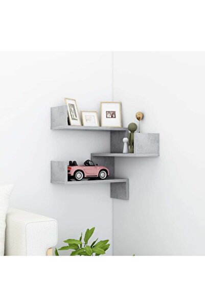 Concept Corner wall shelf, concrete grey, 40x40x50 cm, chipboard