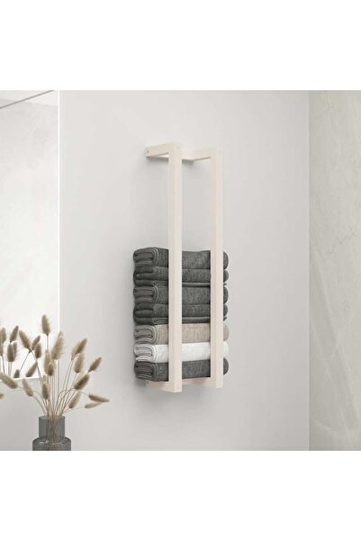 Concept Suport pentru prosoape, alb, 23x18x90 cm, lemn masiv de pin