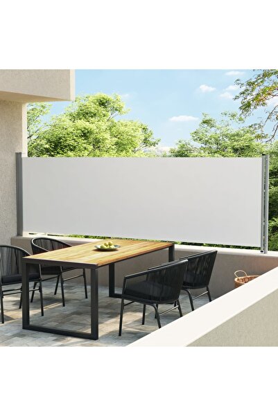 Concept Copertină laterală retractabilă de terasă, crem, 140 x 600 cm