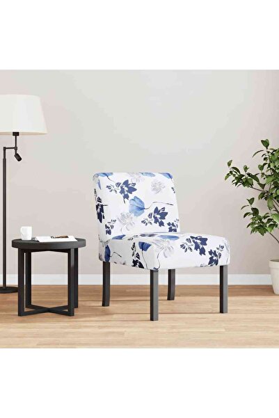 Concept Armchair, blue floral fabric