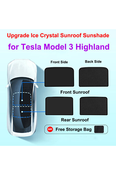 Choice11 M3 Highland Black for Tesla Model Y 2025 Model 3 Highland 2024 Sunsh...