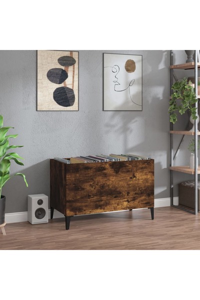 Concept Dulap pentru discuri stejar afumat 74,5x38x48 cm lemn prelucrat