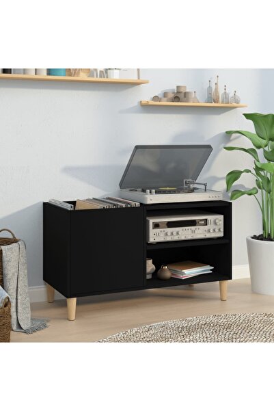 Concept Dulap pentru discuri, negru, 84,5x38x48 cm, lemn prelucrat