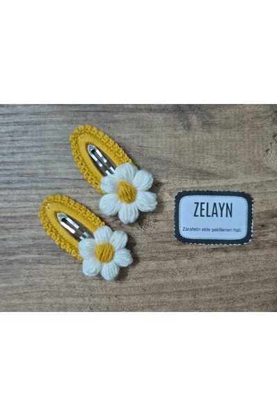 Zelayn Σετ 2 οβάλ μεταλλικών κουμπωμάτων με χειροποίητη πλέξη και αφράτη πόρπ...