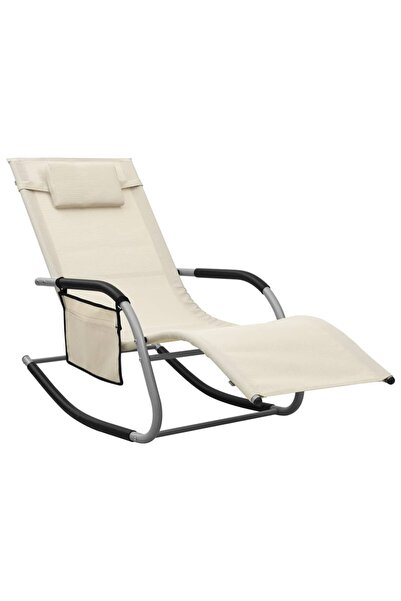 Concept Σεζλόνγκ, κρεμ και γκρι, textilene