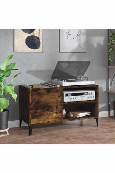 Concept Dulap pentru discuri stejar afumat 84,5x38x48 cm lemn prelucrat