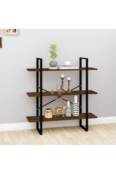 Concept Βιβλιοθήκη, καφέ δρυς, 100x30x105 cm, επεξεργασμένο ξύλο