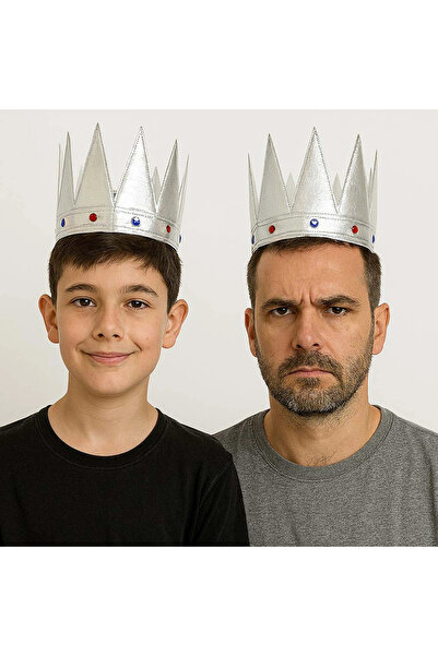 colezium Silver Color Eva Soft King Royal Crown Adult Cok Compatible 55 cm