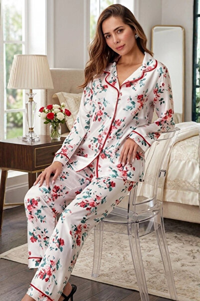 Nurteks Gül Patterned Pajama Set Women Nurt5654