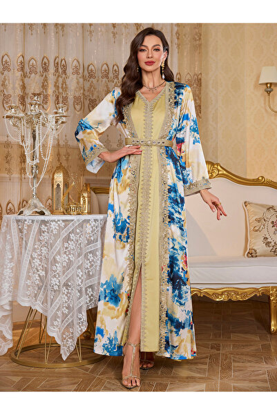 Madam Uniq V-neck robe with two-piece dress set