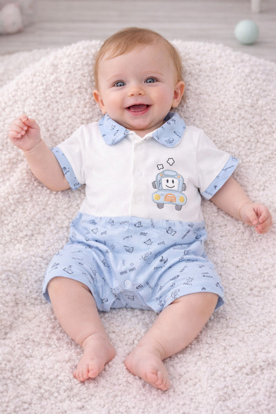 mothers dream Baby Boy Cartoon Romper/set – Soft Cotton Short Sleeve Onesie |...
