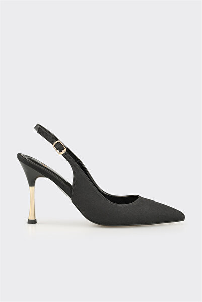Elle Shoes Siyah Kadın Topuklu Ayakkabı