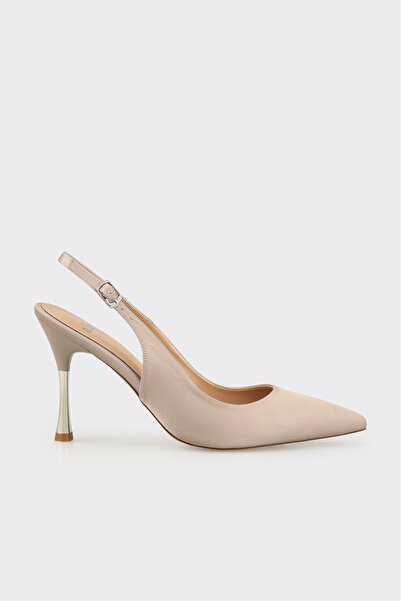 Elle Shoes Vizon Kadın Topuklu Ayakkabı