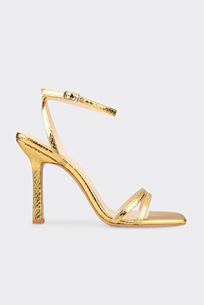 Elle Shoes Gold Kadın Yüksek Topuklu Sandalet