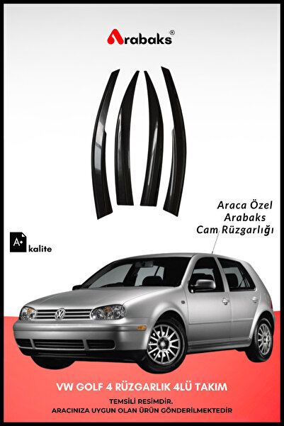 Arabaks VW Golf 4 Cam Rüzgarlığı 4'lü Takım (MUGEN TİP, DAYANIKLI MALZEME, KO...
