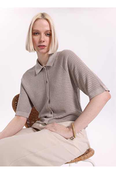 Fabrika Vizon Kadın Regular Fit Düz Örgü Hırka F6SL-HRK0118