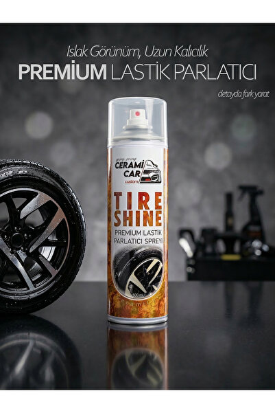 Ceramicar Custom Premium Lastik Parlatıcı Sprey 500ml - Islak Görünüm Uzun Sü...
