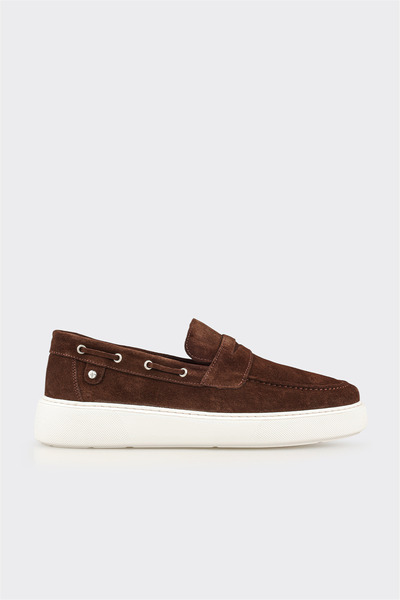 Elle Shoes Kahve Deri Erkek Günlük Loafer