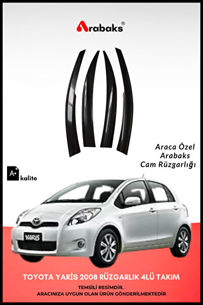 Arabaks Toyota Yaris 2008 Cam Rüzgarlığı 4'lü Takım (MUGEN TİP, DAYANIKLI MAL...