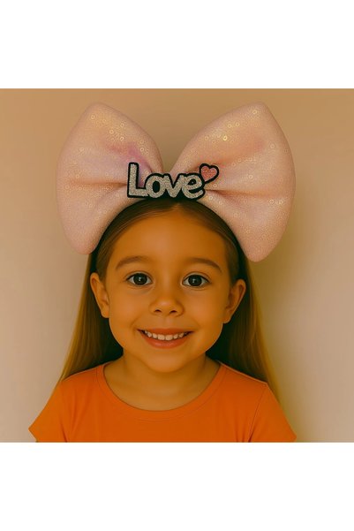 online kapsulavm avm alışveriş Led Lighted Love Written Pink Bow Crown – Girl...