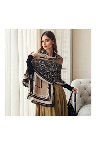 Generic Women's fashionable leopard print silk scarf