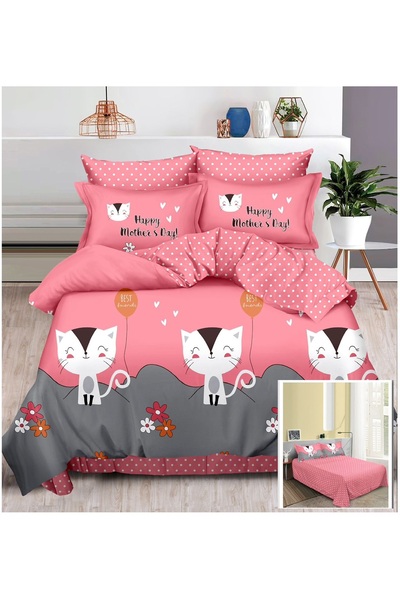 OEM Bubmac Finet Bedding, Sulphur, Double Bed, 2 Persons, 6 Pieces, Kitty Pat...