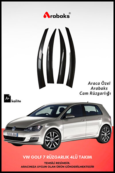 Arabaks VW Golf 7 Cam Rüzgarlığı 4'lü Takım (MUGEN TİP, DAYANIKLI MALZEME, KO...