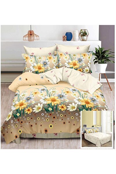 OEM Bubmac Finet Linen, Sulphur, Double Bed, 2 Persons, 6 Pieces, Sunflower P...
