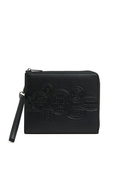 Network Siyah Baskılı Erkek Çanta