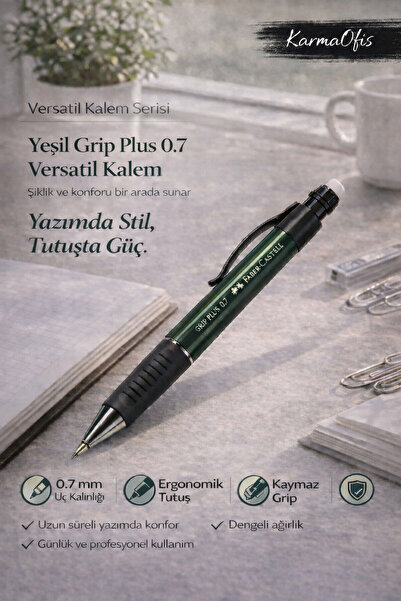 Faber Castell Green Plus 0.7 Versatil Pen |   Ergonomic, Non-Slip Grips
