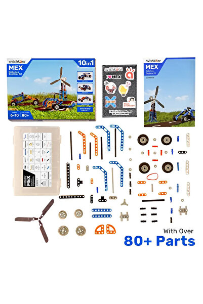 avishkaar Kit robotica pentru copii, MEX 10-in-1 Robotic Explorer Kit