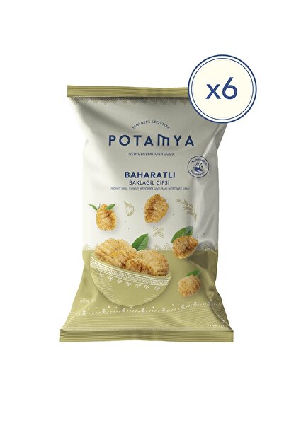 POTAMYA Zeytinyağlı Baharatlı Baklagil Cipsi x6