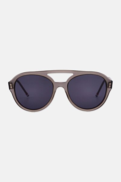 THOM BROWNE Men TB-301 Aviator Sunglasses, Grey