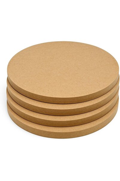 Generic Wings - Pack of 4 Premium Round plain MDF board 12 mm thick 30 cm Dia...