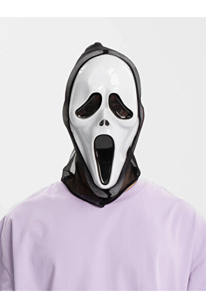 Genel Markalar Kapşonlu Çığlık Maskesi Scream Maskesi - Hayalet Maskesi 33x21 cm
