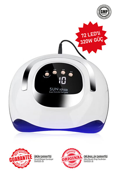 Ailika SUN Kalıcı Oje ve Protez Tırnak Jel Kurutucu Uv Led Lamba 320W Sun X21...