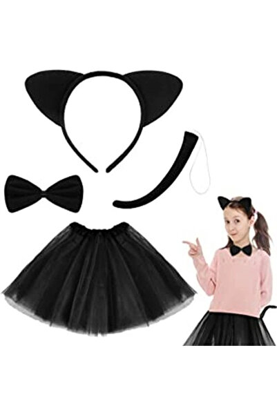 online kapsulavm avm alışveriş Cat Skirt, Crown, Tail and Bow Tie Set, Black ...