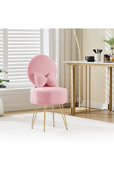 Garvee Vanity Stool with Storage, Compact Makeup Ottoman, Collapsible Backres...