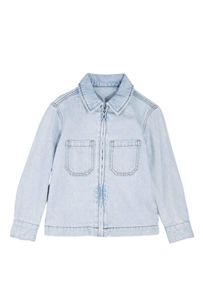 GUTZTOY By Styli Kids Zip-Up Denim Jacket with Pockets - Unisex