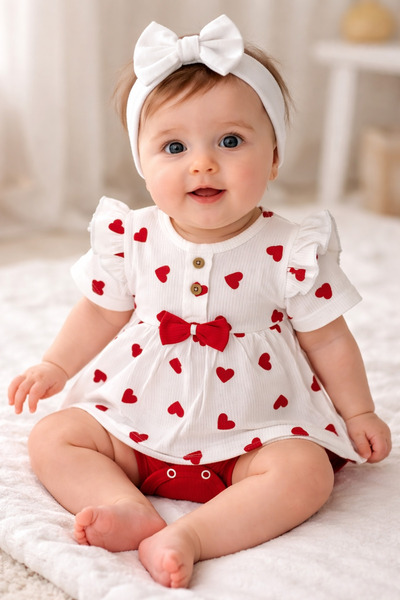 bebekyol Kalpli Yazlık Bebek Takımı