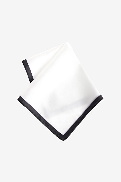 AC&Co / Altınyıldız Classics Men's White-Black Patterned Handkerchief