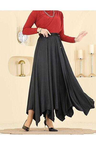 ARICA GİYİM Etek zigzag saten model