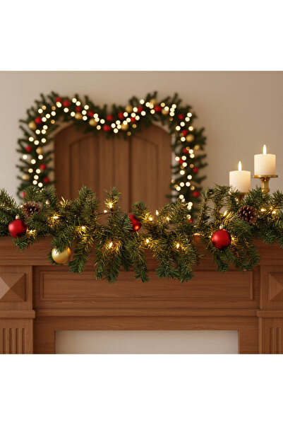 OEM Ghirlandă de pin - verde închis - 270 cm - PVC