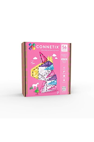 Connetix Glitter Unicorn Pack 56pc (CT-G-00056-GU)